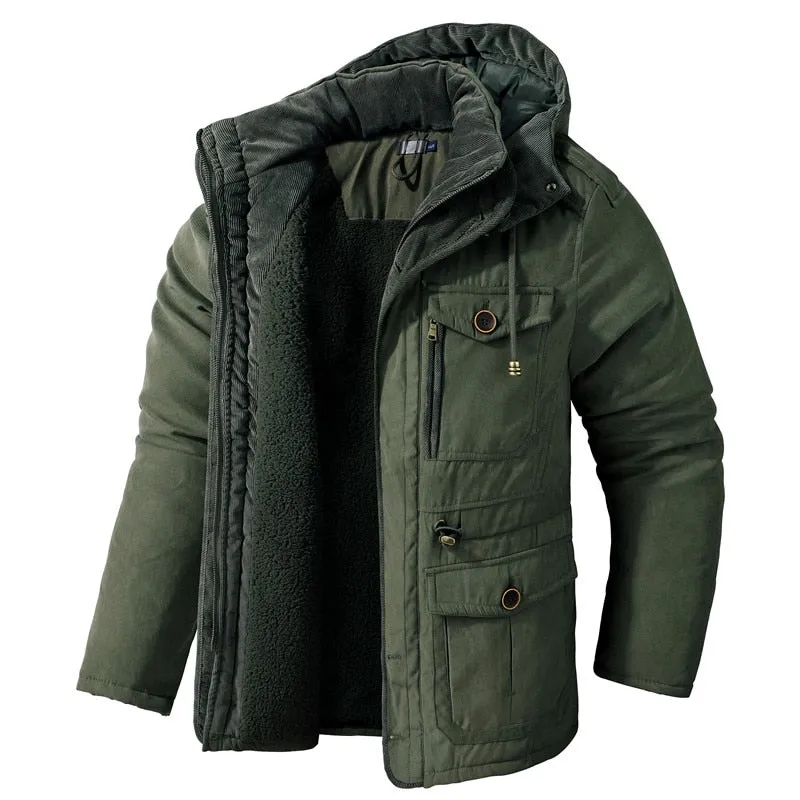 West Louis Polar Winter Thicken Velvet Hooded Parka