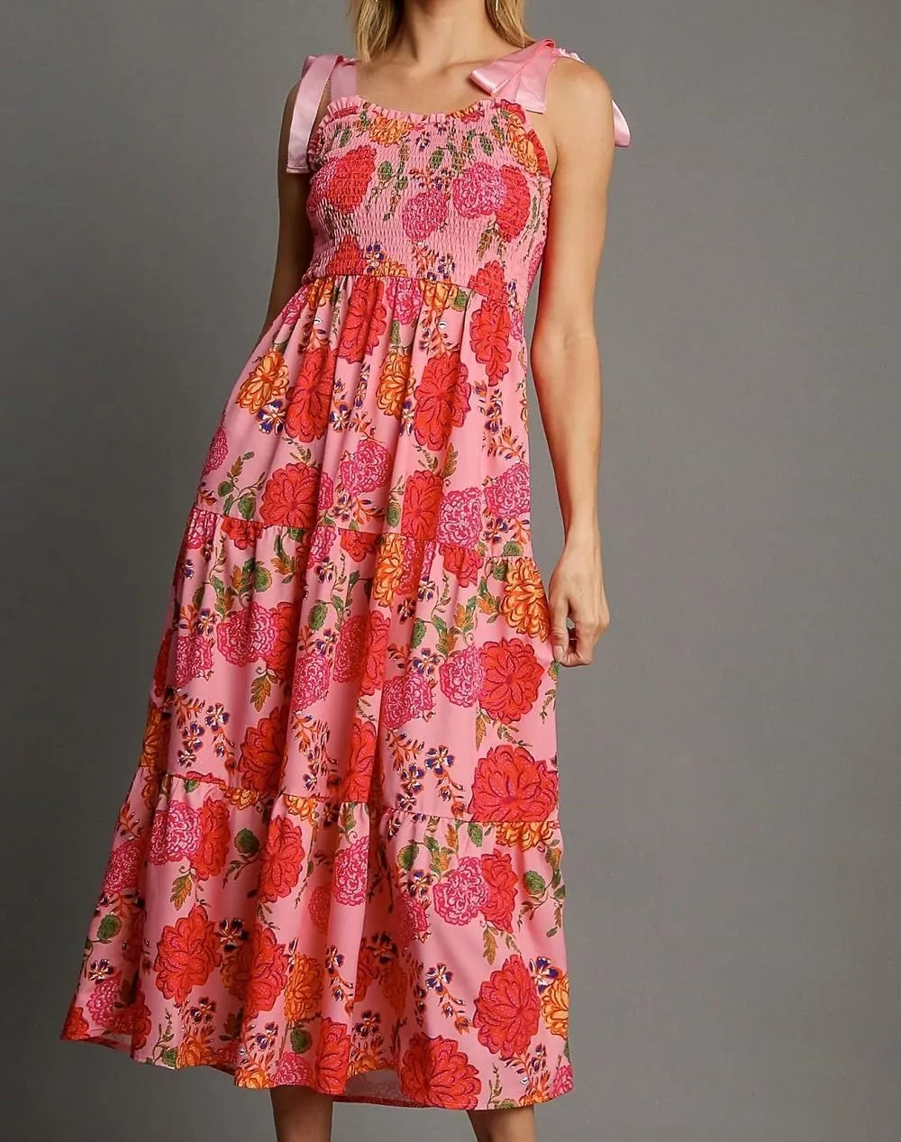 Women Y2K Tie Shoulder Maxi Dress Boho Floral Flowy Tiered Long Dress Ruffle Backless Sundress Summer Beach Dresses