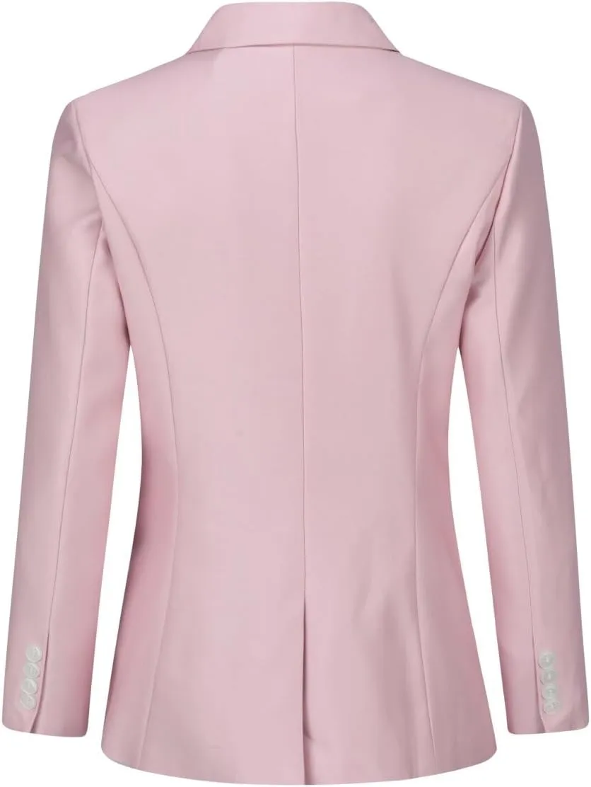 YYNUDA Women's Business 2 Piece Office Work Suit Set Single Breasted Solid Blazer Jacket and Pants
