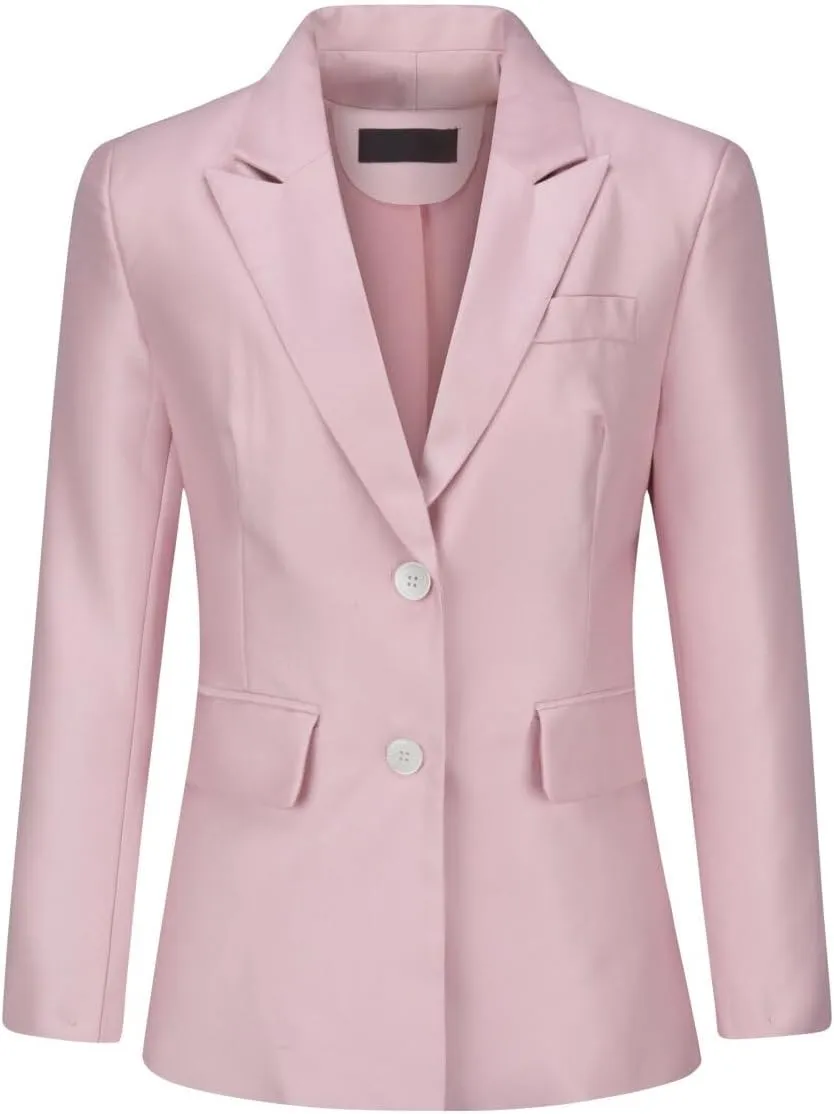 YYNUDA Women's Business 2 Piece Office Work Suit Set Single Breasted Solid Blazer Jacket and Pants